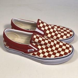 Vans Checkerboard Canvas Slip on Shoes Women 8.5
